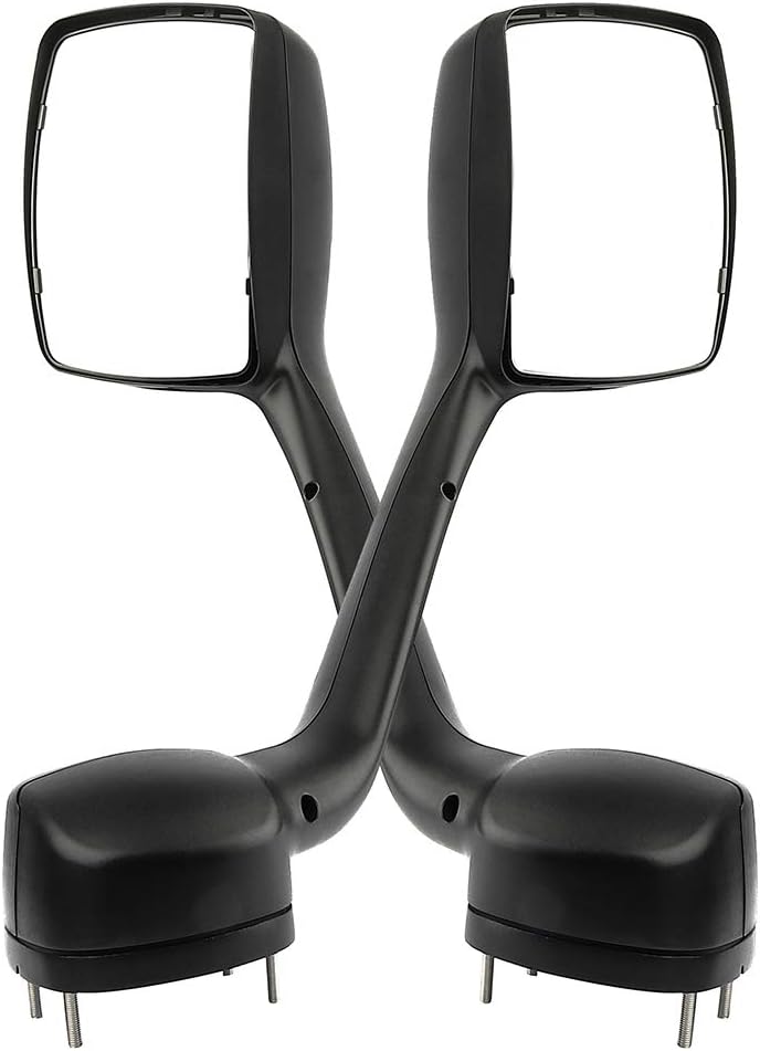 ITOPUP 2010-2017 for Peterbilt 579 587 2000-2017 for Kenworth T680 Truck Hood Mirrors with Manual Adjusted Chrome Housing A Pair Tow Mirror - Image 1